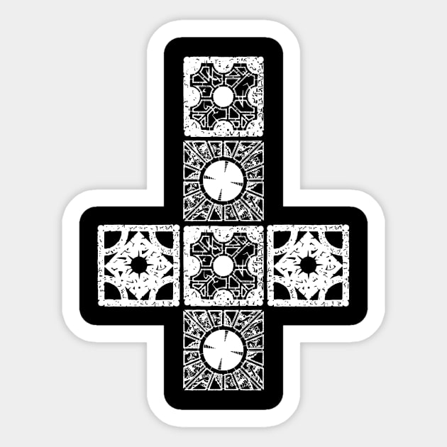 Lament Cross BW Sticker by SiSuSiSu